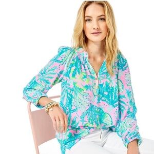 Lilly Pulitzer Elsa silk blouse